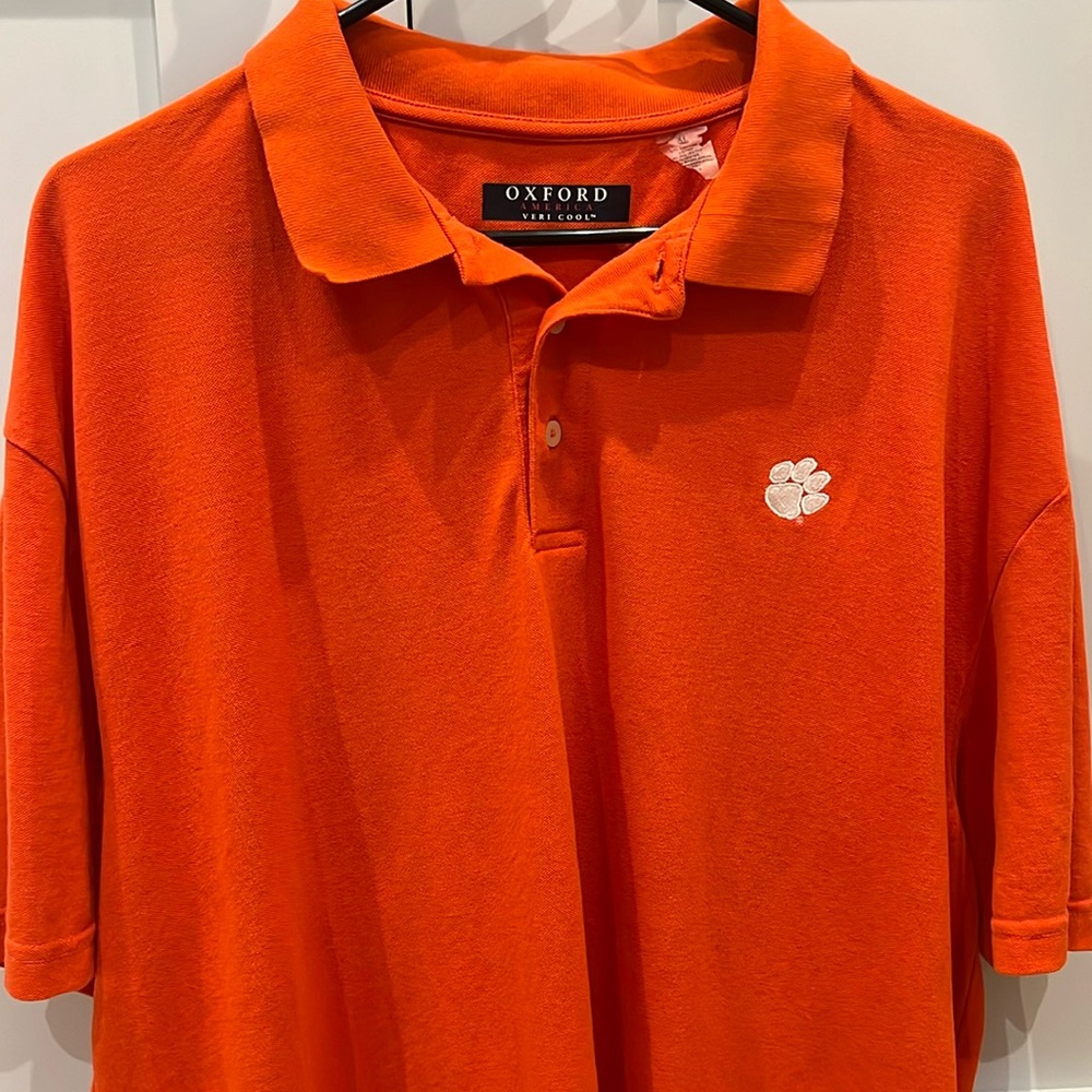 Clemson Tigers University Oxford American Veri Cool Polo Shirt Size XL Pique